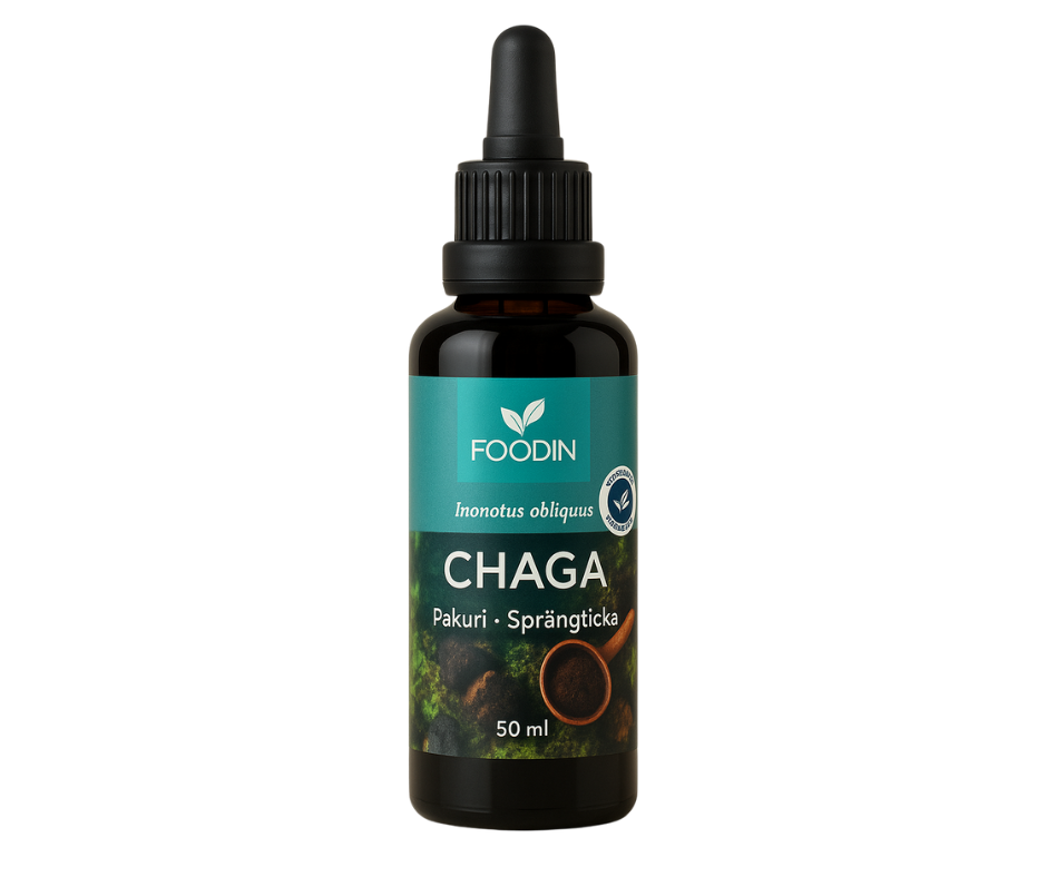 Foodin Chaga sveppadropar 50 ml.