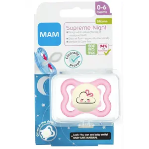 MAM Supreme nætursnuð 0-6 mán #3 litir