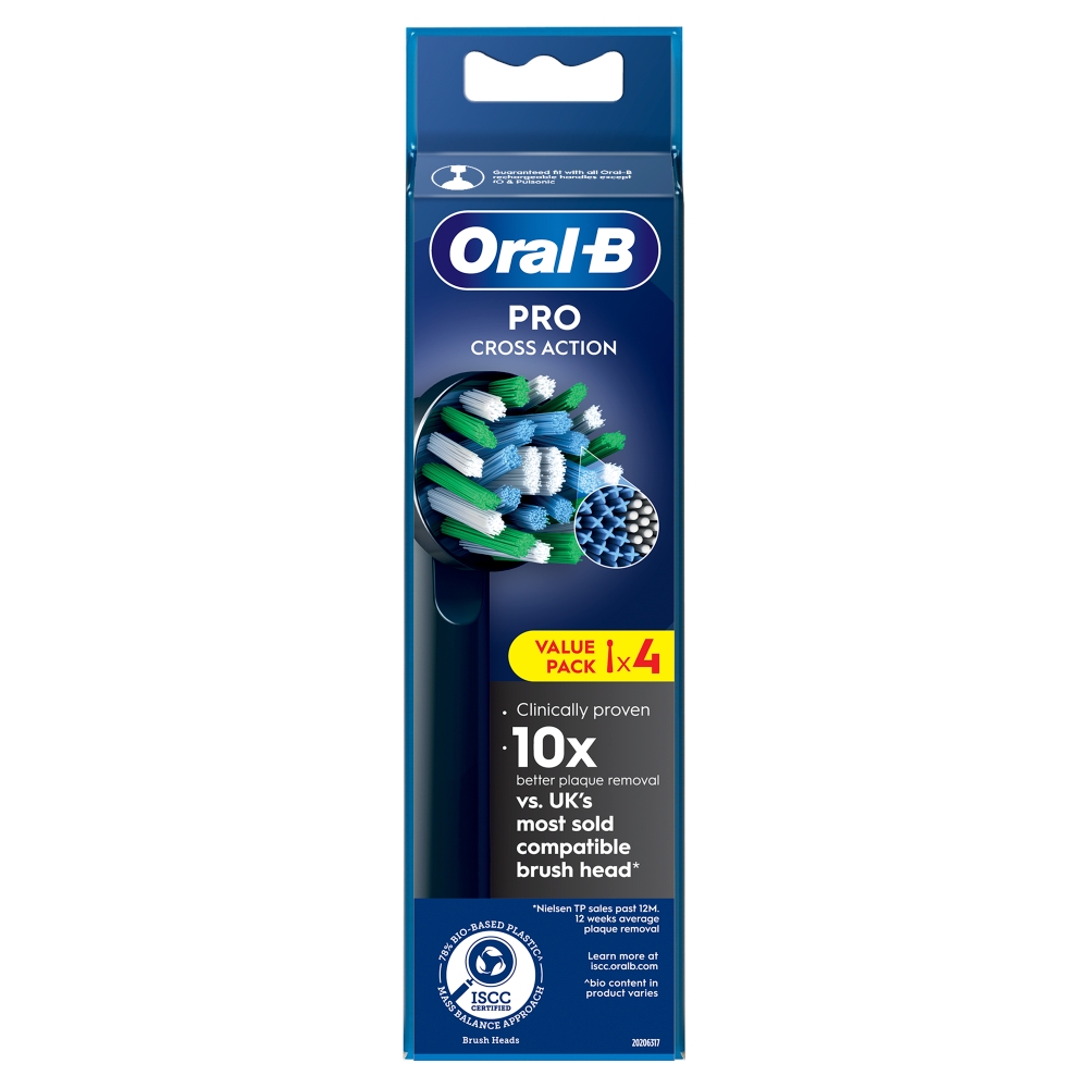 Oral-B Refills Cross Action Black 4 stk.