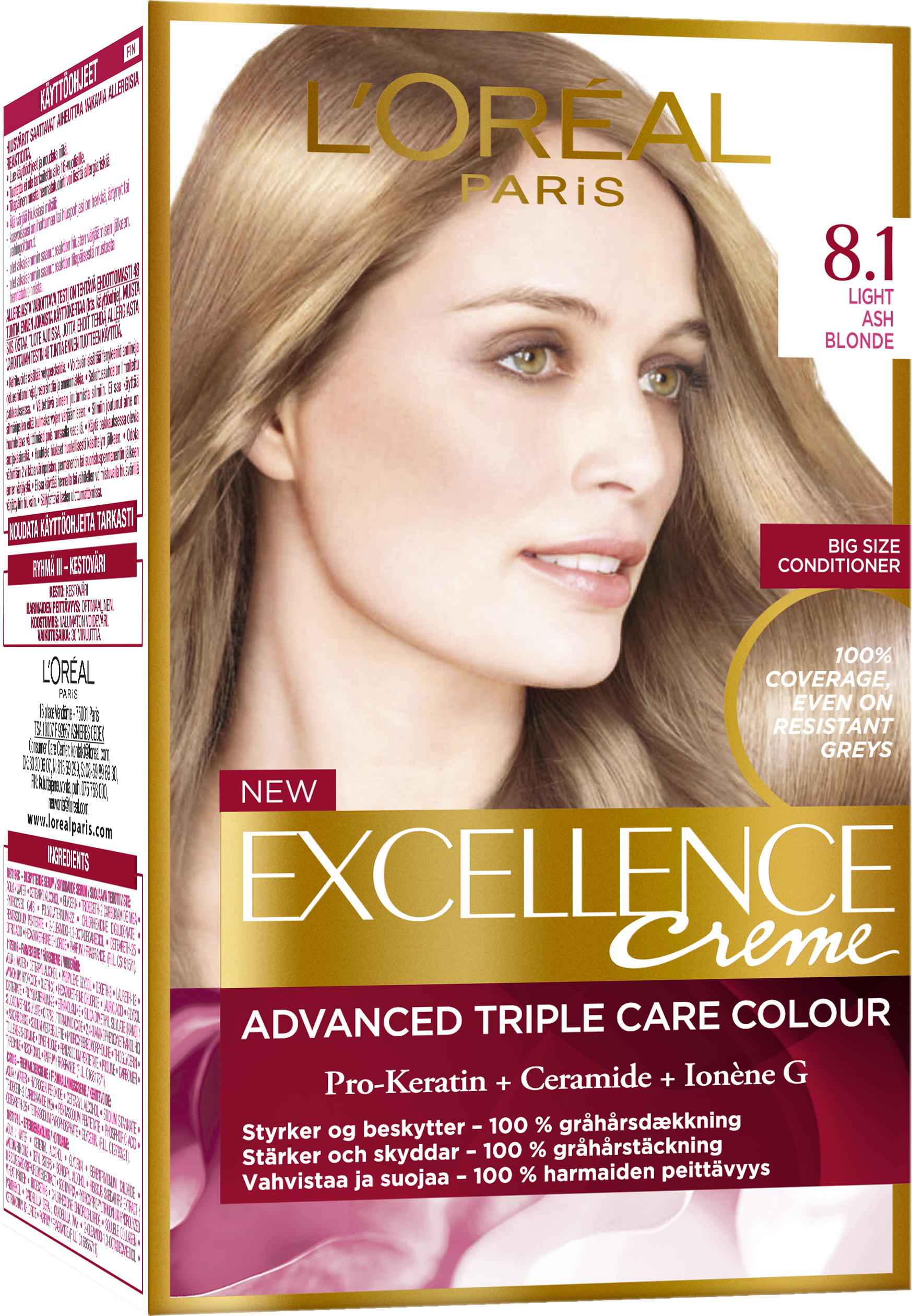 L'Oreal Excellence 8.1 #Light Ash Blonde