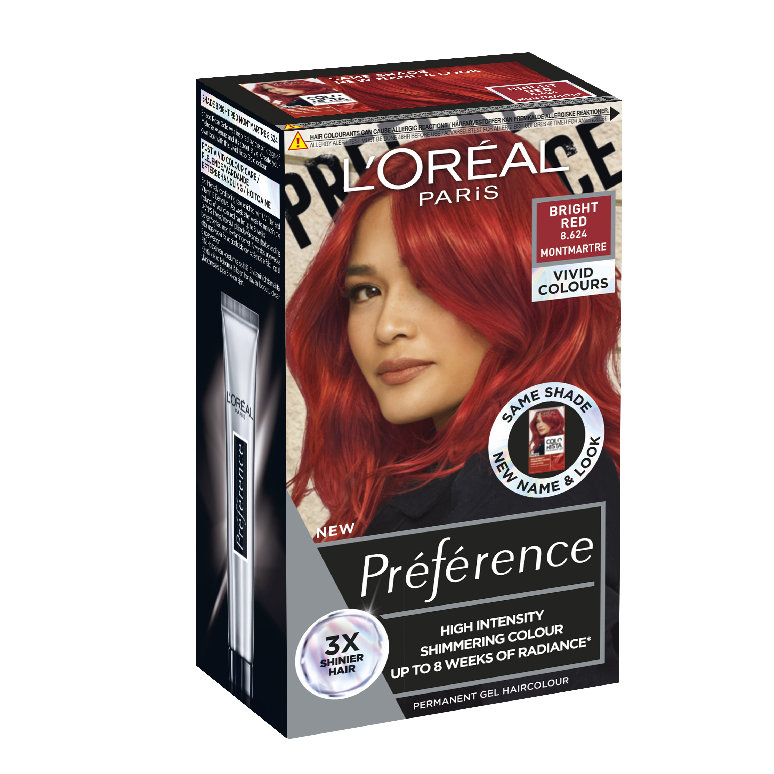 L'Oreal Preference Vivid Color hárlitur #8.624 Bright Red