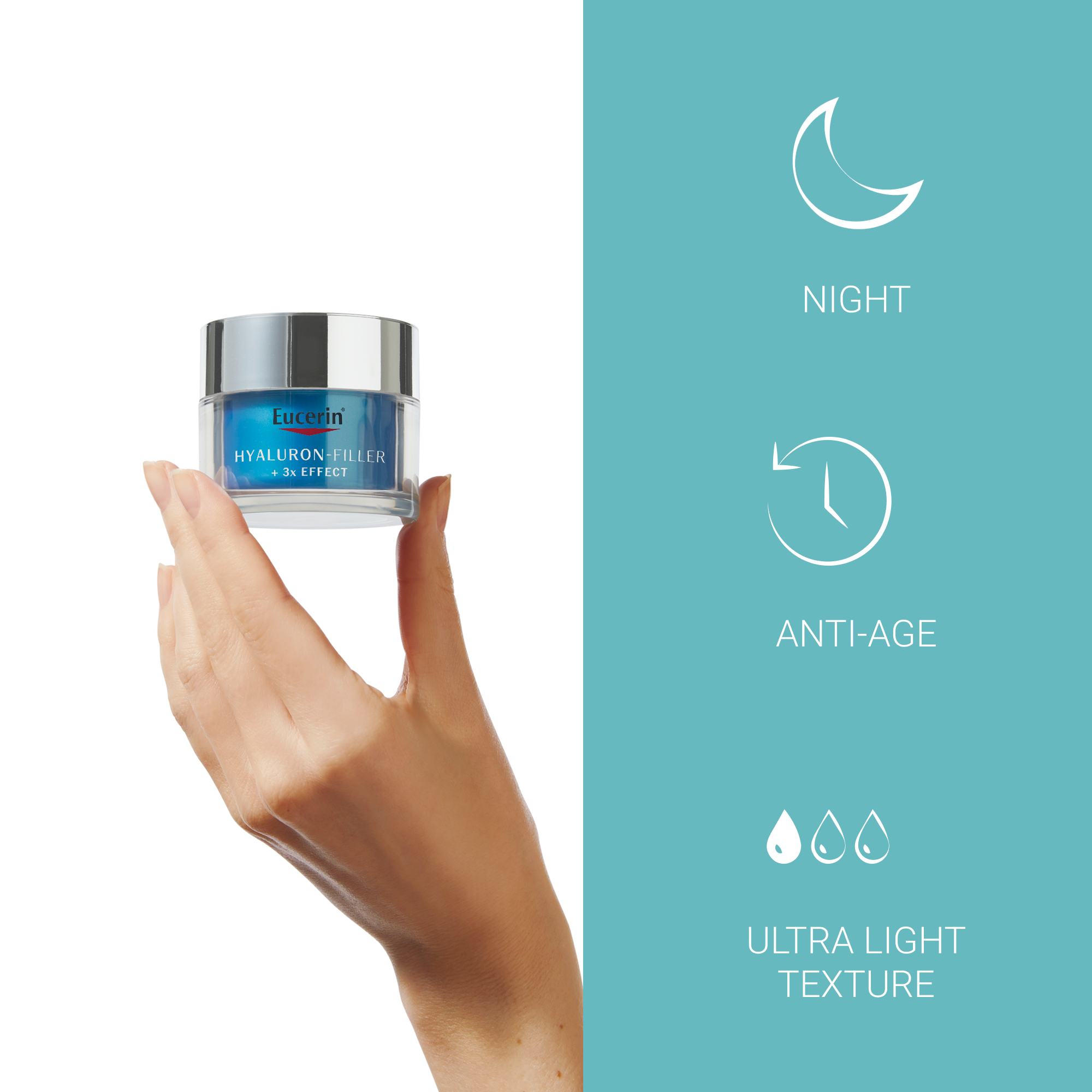 Eucerin Hyaluron-Filler + 3x Effect Moisture Booster night cream 50 ml. (2)