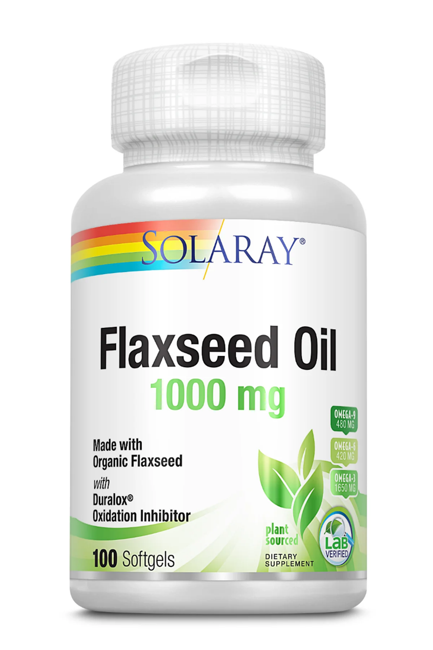 Solaray Flaxseed Oil 1000mg, 100 hylki