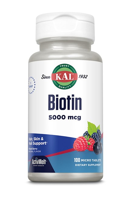 KAL Biotin Biotin 5000mcg, 100 töflur