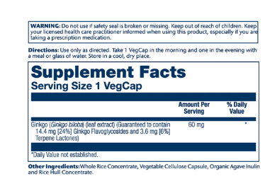 Solaray Ginkgo Biloba Extract 60mg 60 hylki (1)