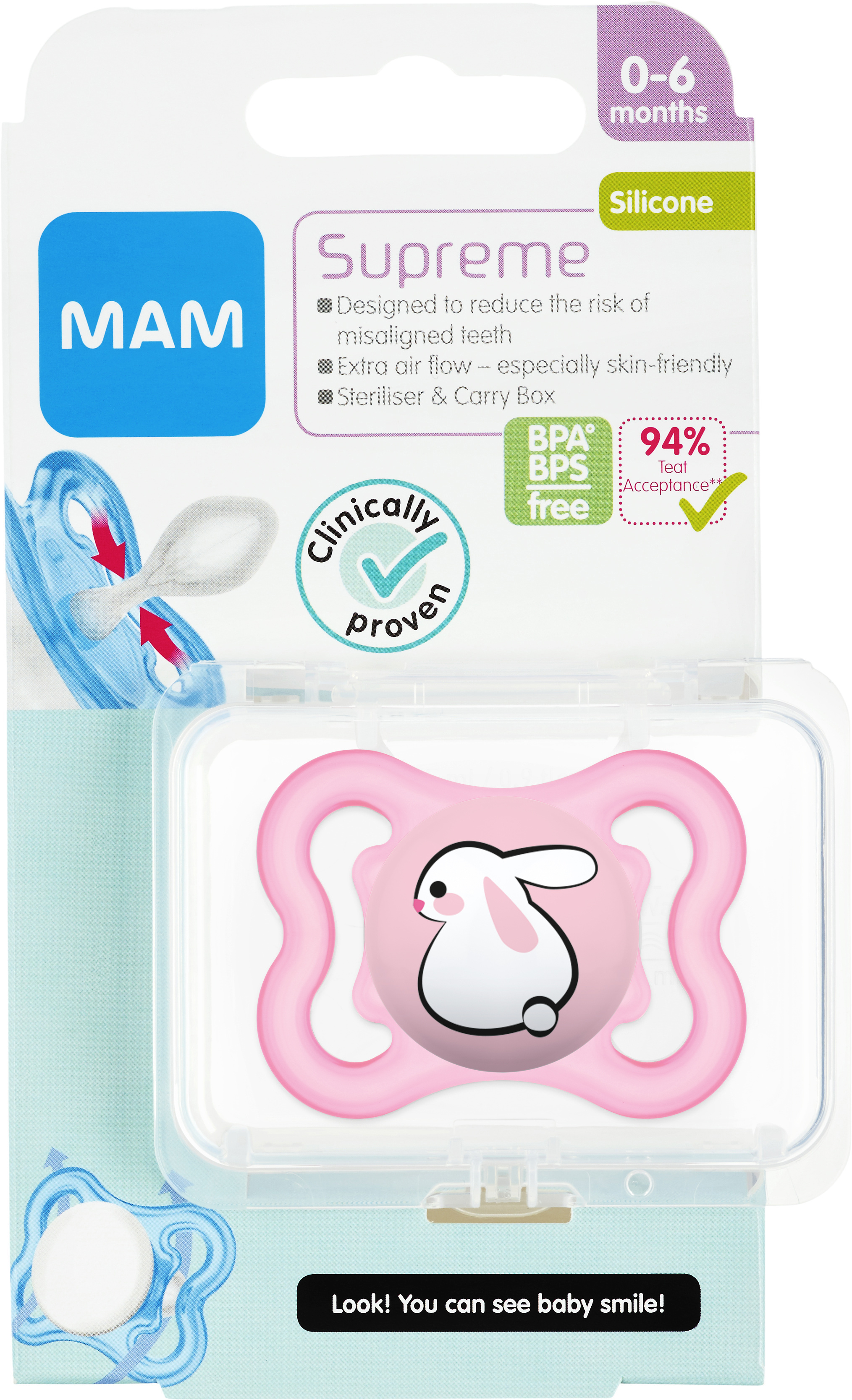 MAM Supreme snuð 0-6 mán #3 litir