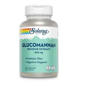 Solaray Glucomannan trefjar 600mg, 100 hylki