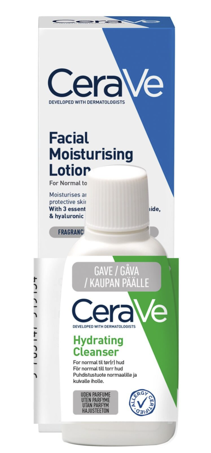 CeraVe Facial Moist Lotion PM 52 ml. + Hydrating Cleanser 20 ml.