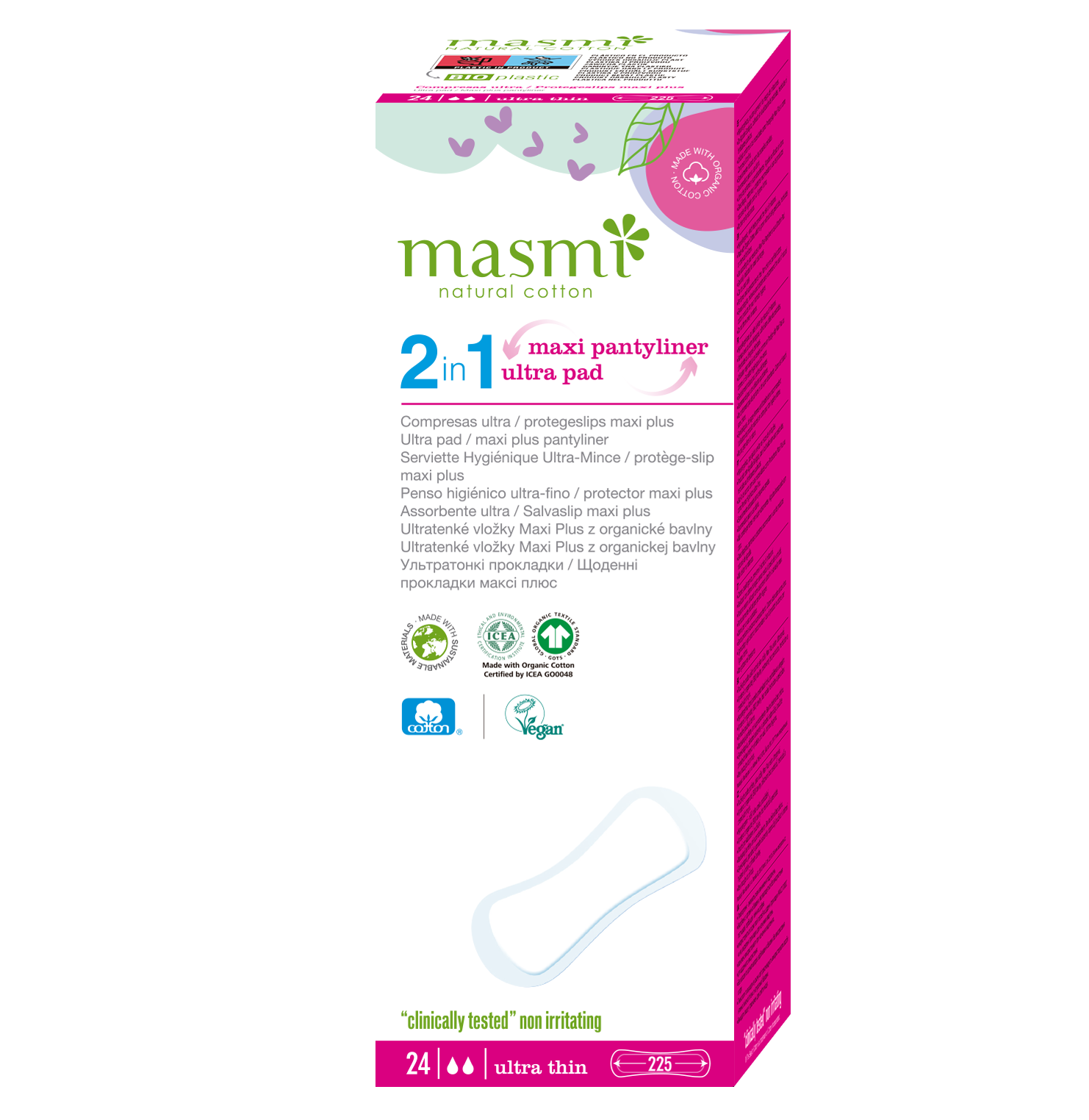 Masmi 2 in 1 Ultra Pad innlegg 24 stk.