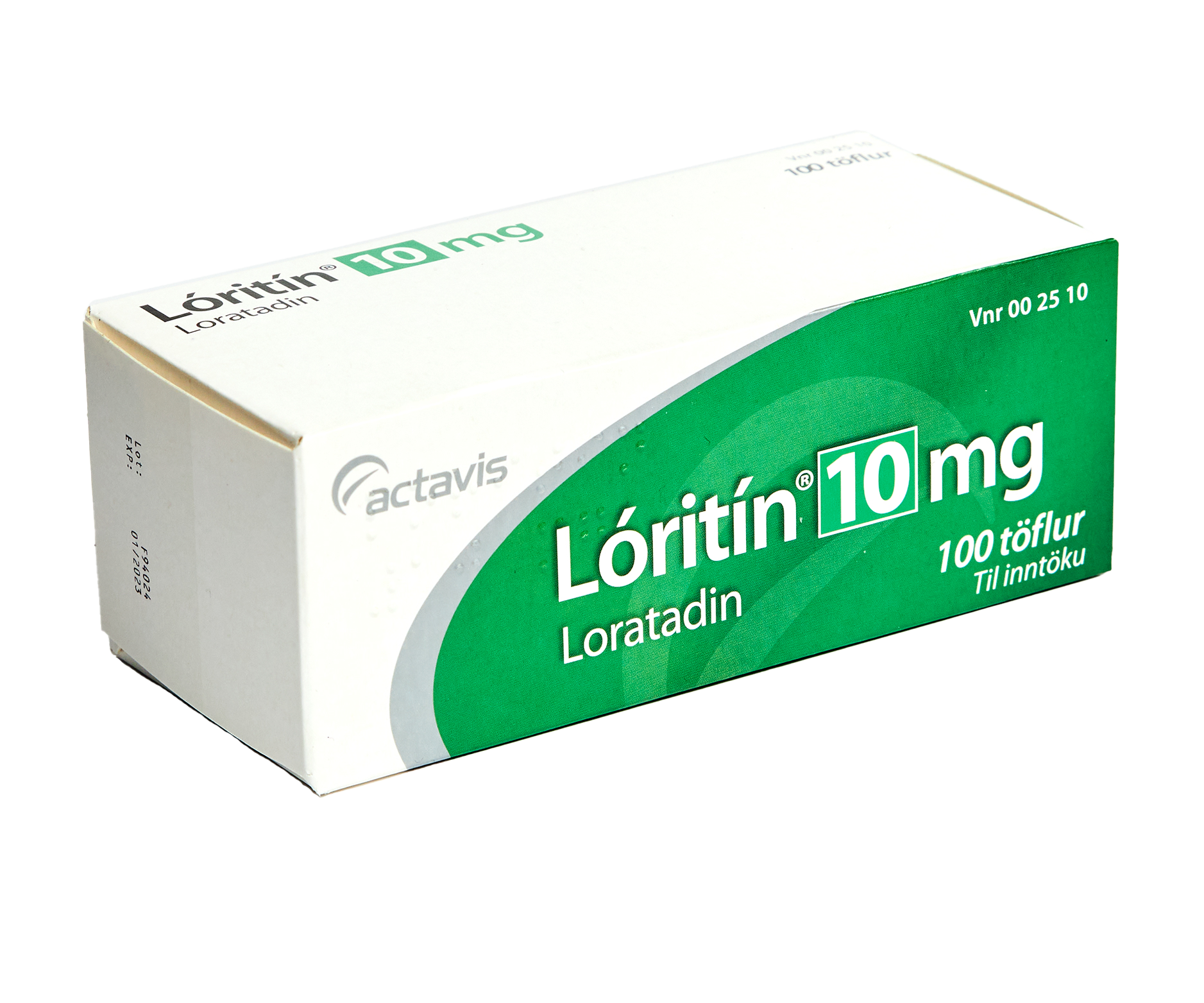 002510 Lóritín Tafla 10 Mg 100 Stk