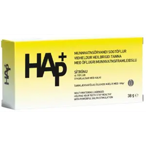 HAp+ Sítrónubragð 38 gr., 16 töflur