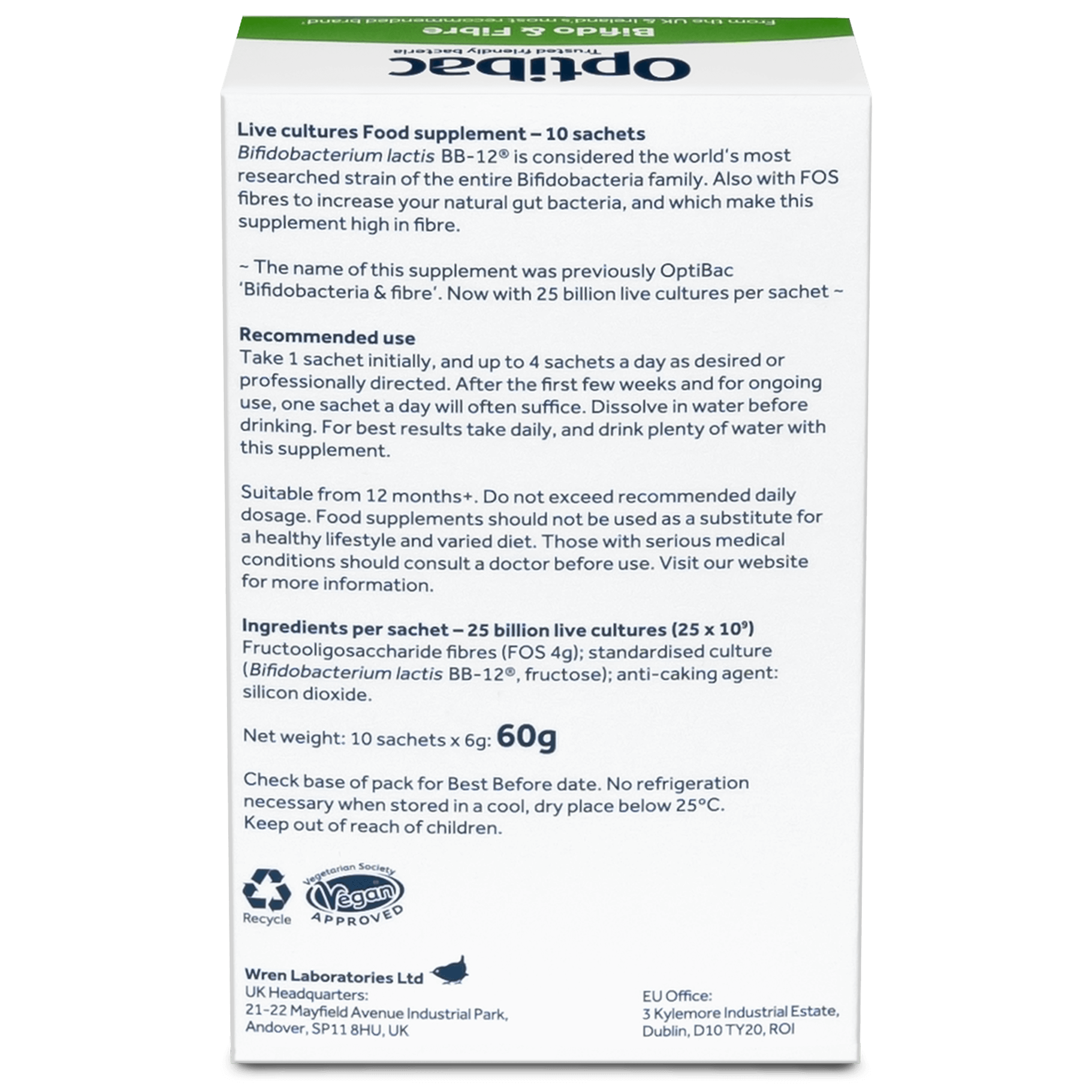 Optibac góðgerlar gegn hægðartregðu, 10 pokar (1)