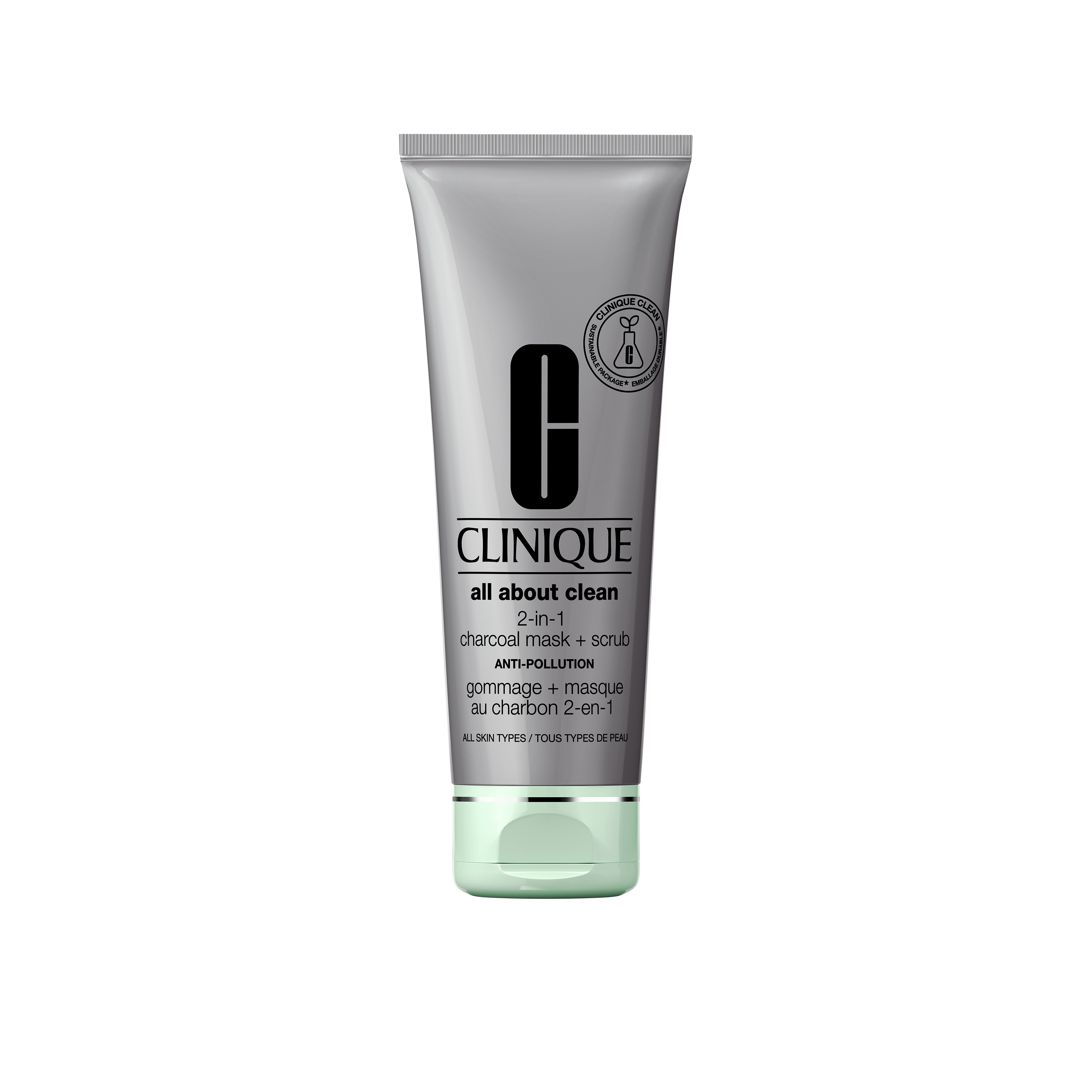 Clinique All About Clean Charcoal Mask + Scrub Anti-Pollution 100 ml.