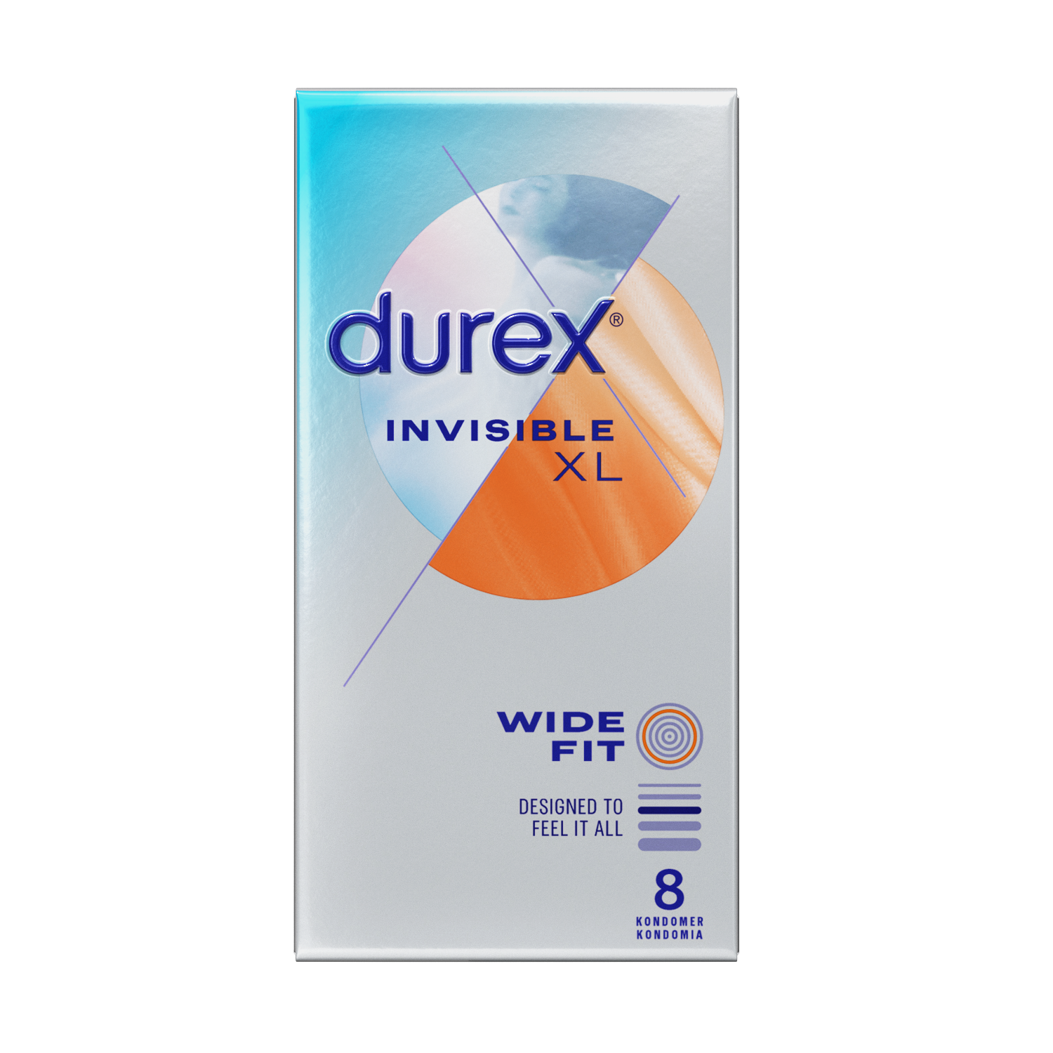 Durex Invisible XL smokkar 8 stk.