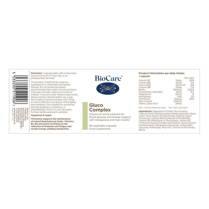 BioCare Gluco Complex 90 hylki (1)