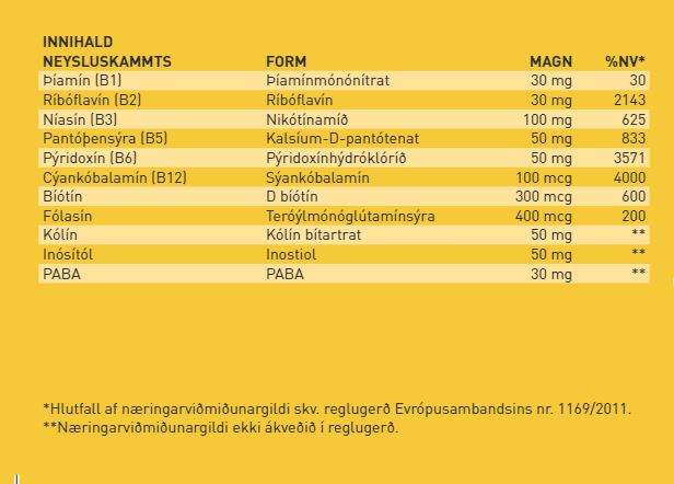Guli Miðinn B-súper sterkar 30 töflur (1)