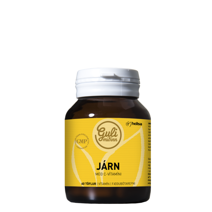 Guli Miðinn Járn+C 20mg 60 töflur