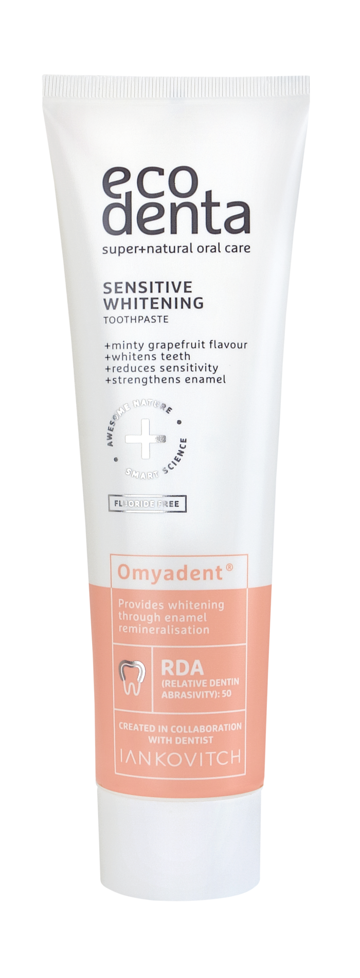 Ecodenta tannhvíttunartannkrem Omadent Sensitive 100 ml. #án flúors