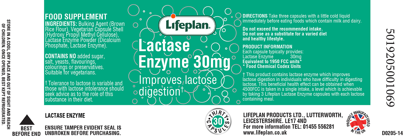 Lifeplan Lactase Enzyme 30 hylki (1)
