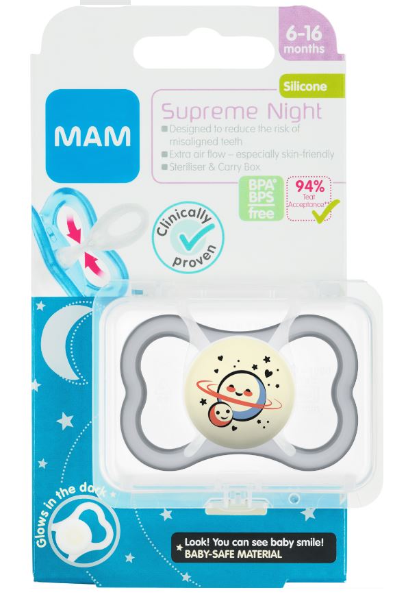 MAM Supreme nætursnuð 6-16 mán #3 litir (2)