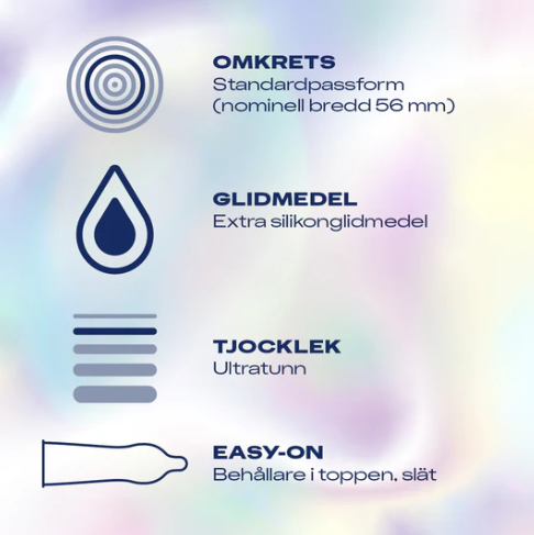 Durex Invisible Extra Lube smokkar 8 stk. (1)