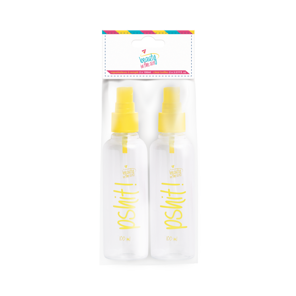 JLD flöskur með spraytappa 2 x 100 ml.