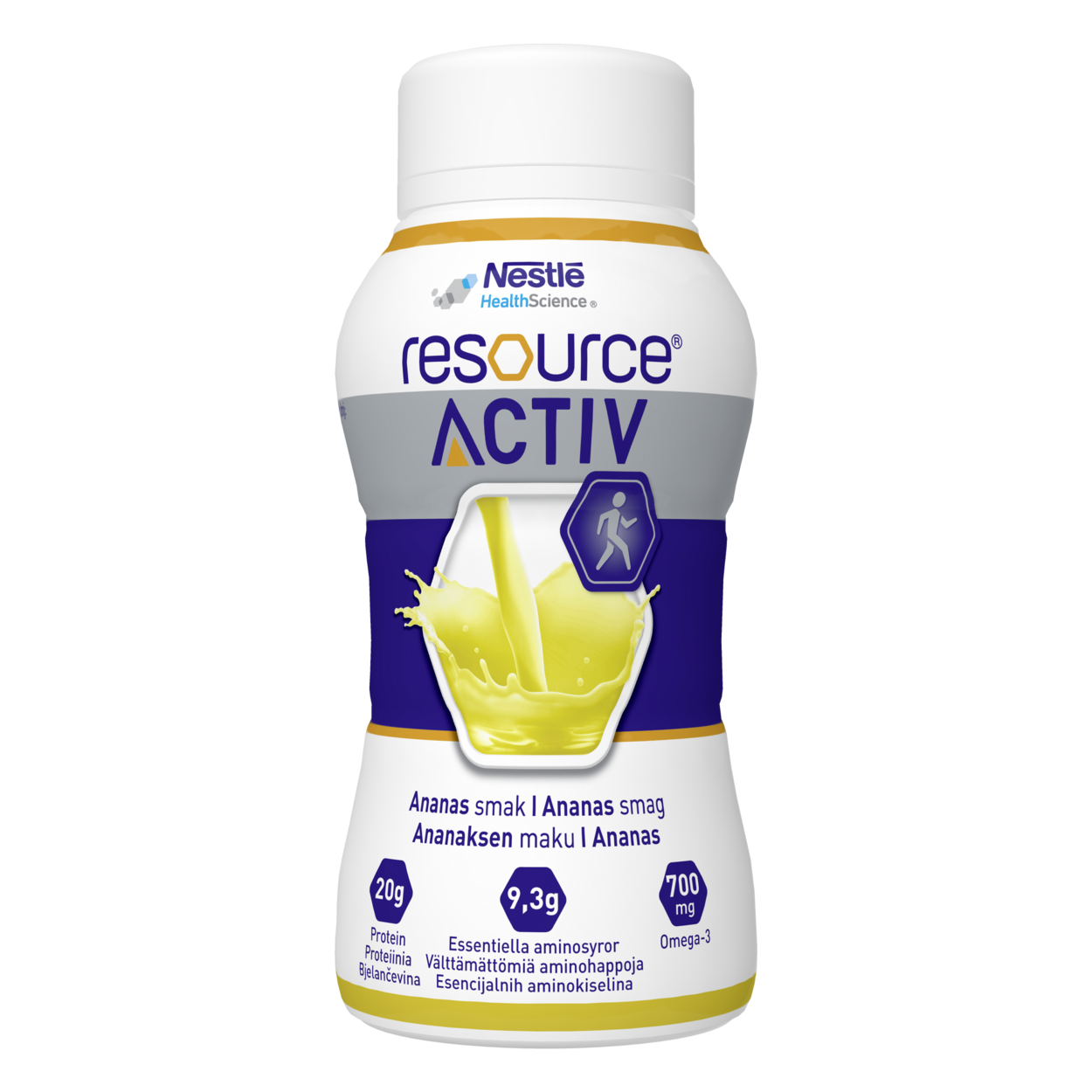 Resource Activ ananasbragð 4x200 ml.