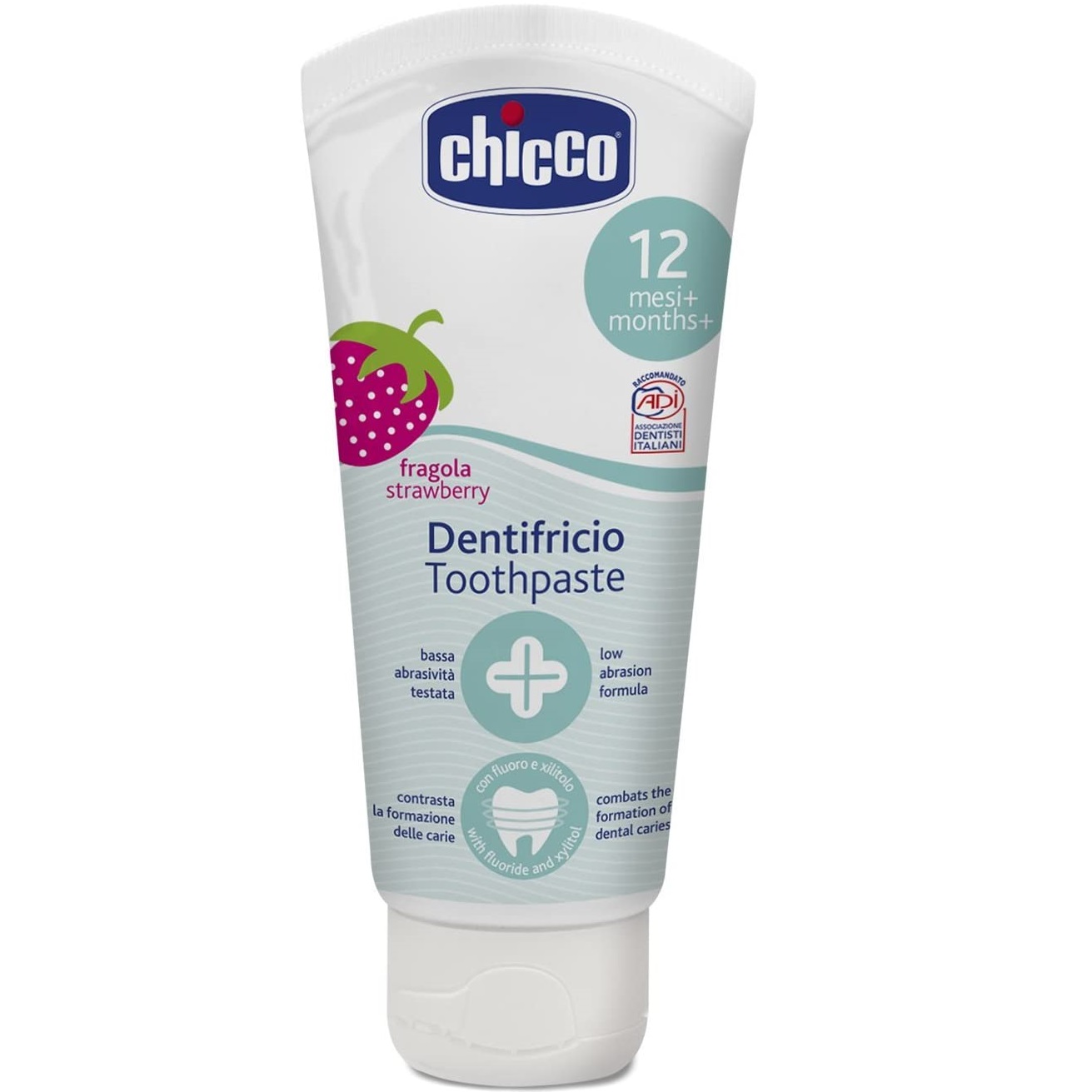 Chicco tannkrem fyrir 1-5 ára 50 ml. #jarðaberjabragð
