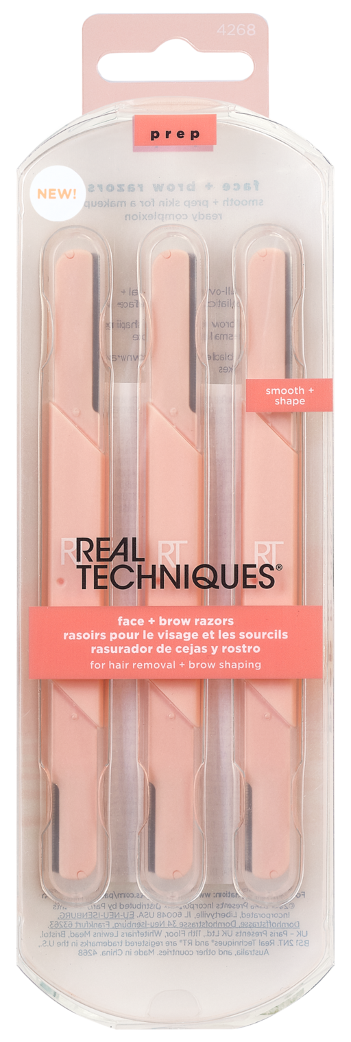 Real Techniques Skinimalist Face+Brow Razors 3 stk. (1)