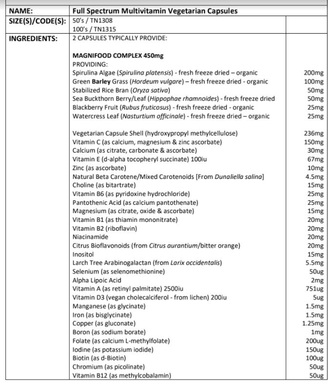 Terranova Full-Spectrum Multivitamin 50 hylki (2)