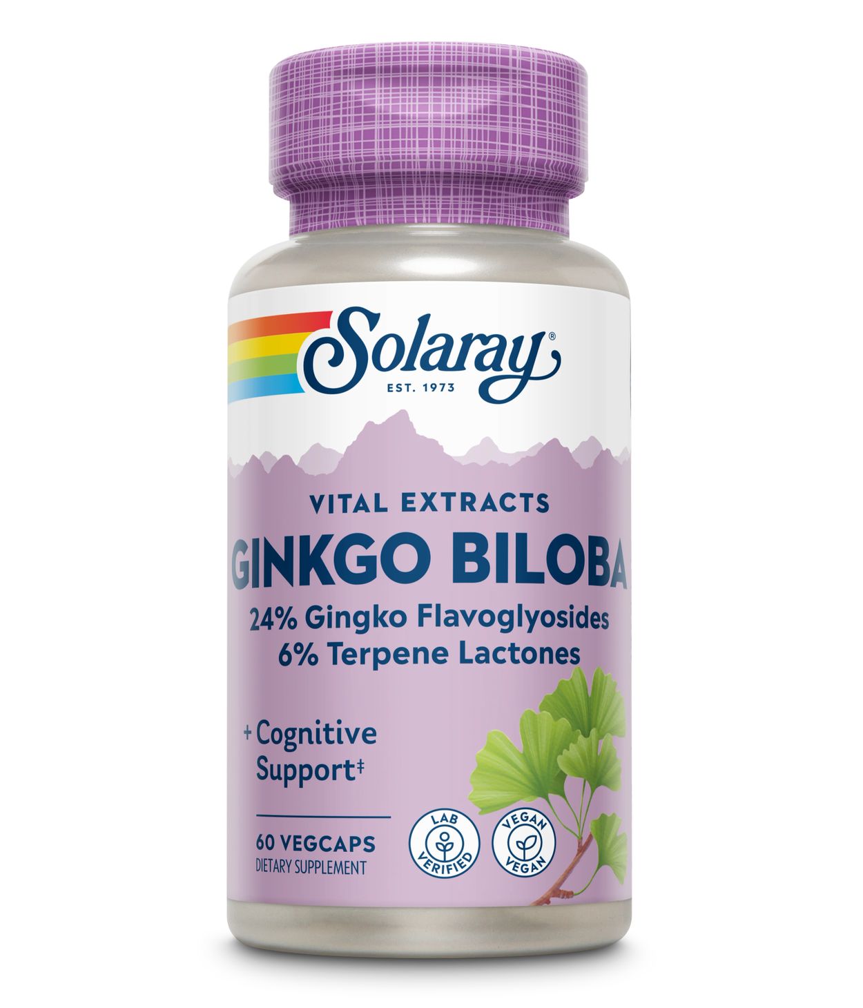 Solaray Ginkgo Biloba Extract 60mg 60 hylki