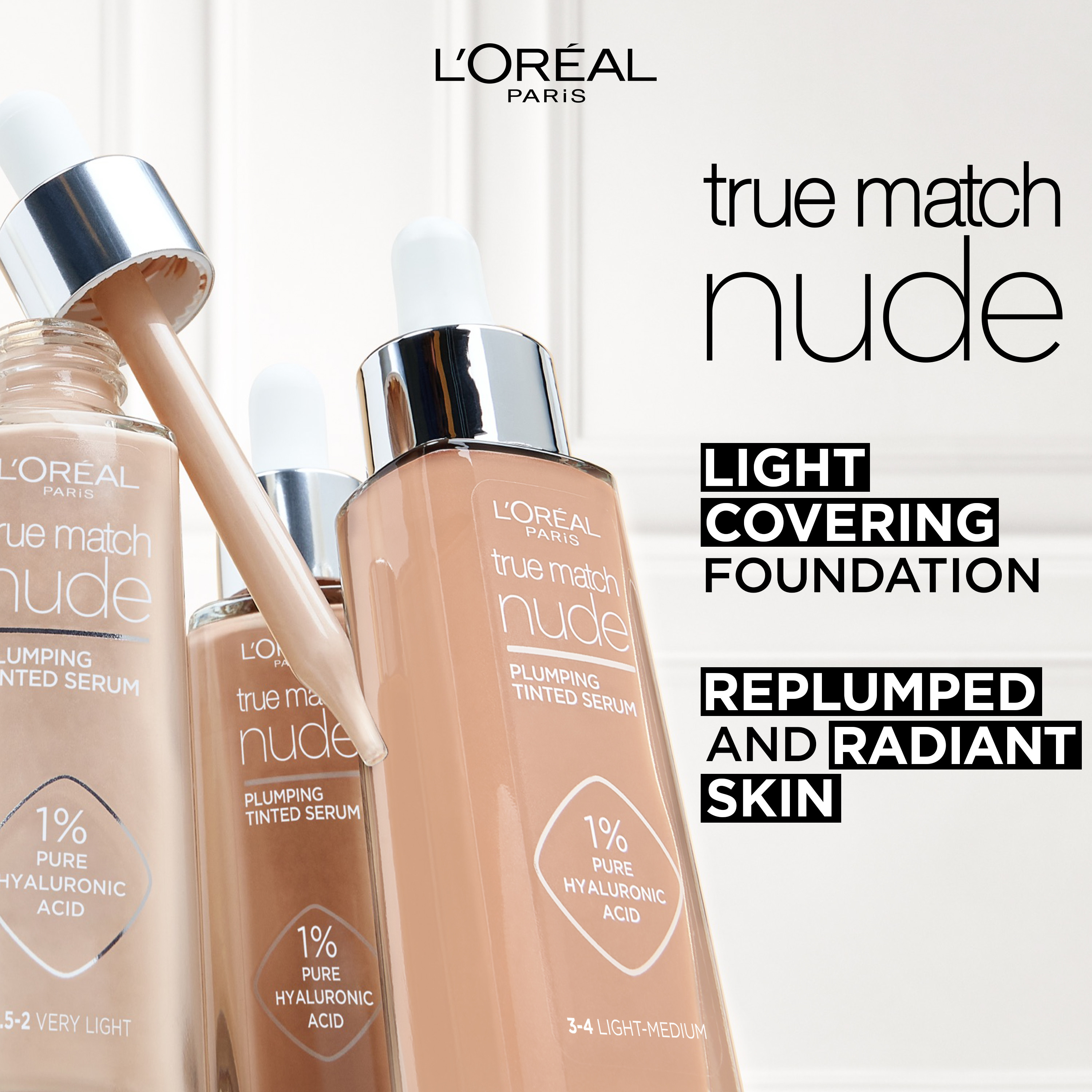 L'Oreal True Match Nude Plump Serum Rosy #Light 1-2 (1)