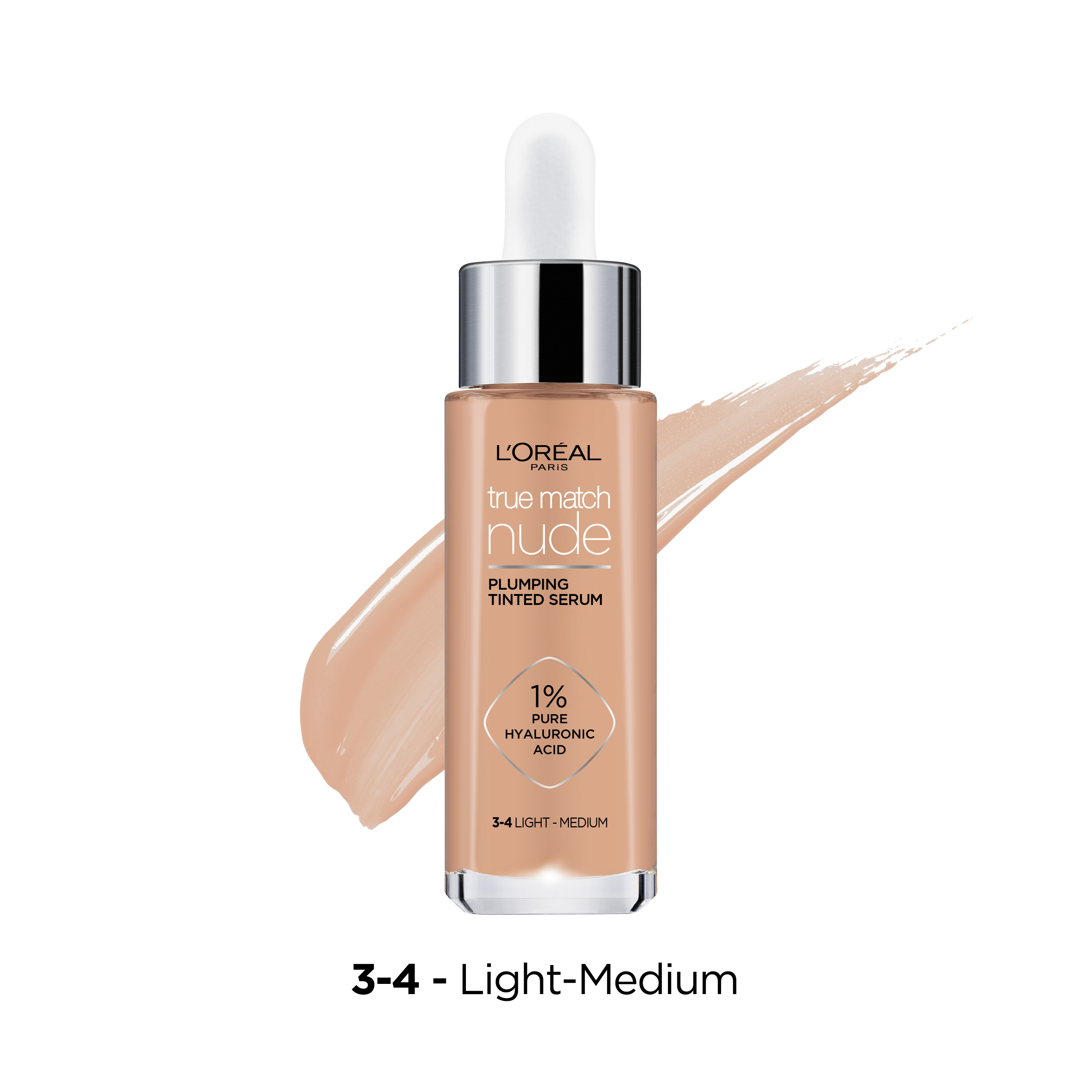 L'Oreal True Match Nude Plumping Tinted Serum #3-4 Light  Medium (2)