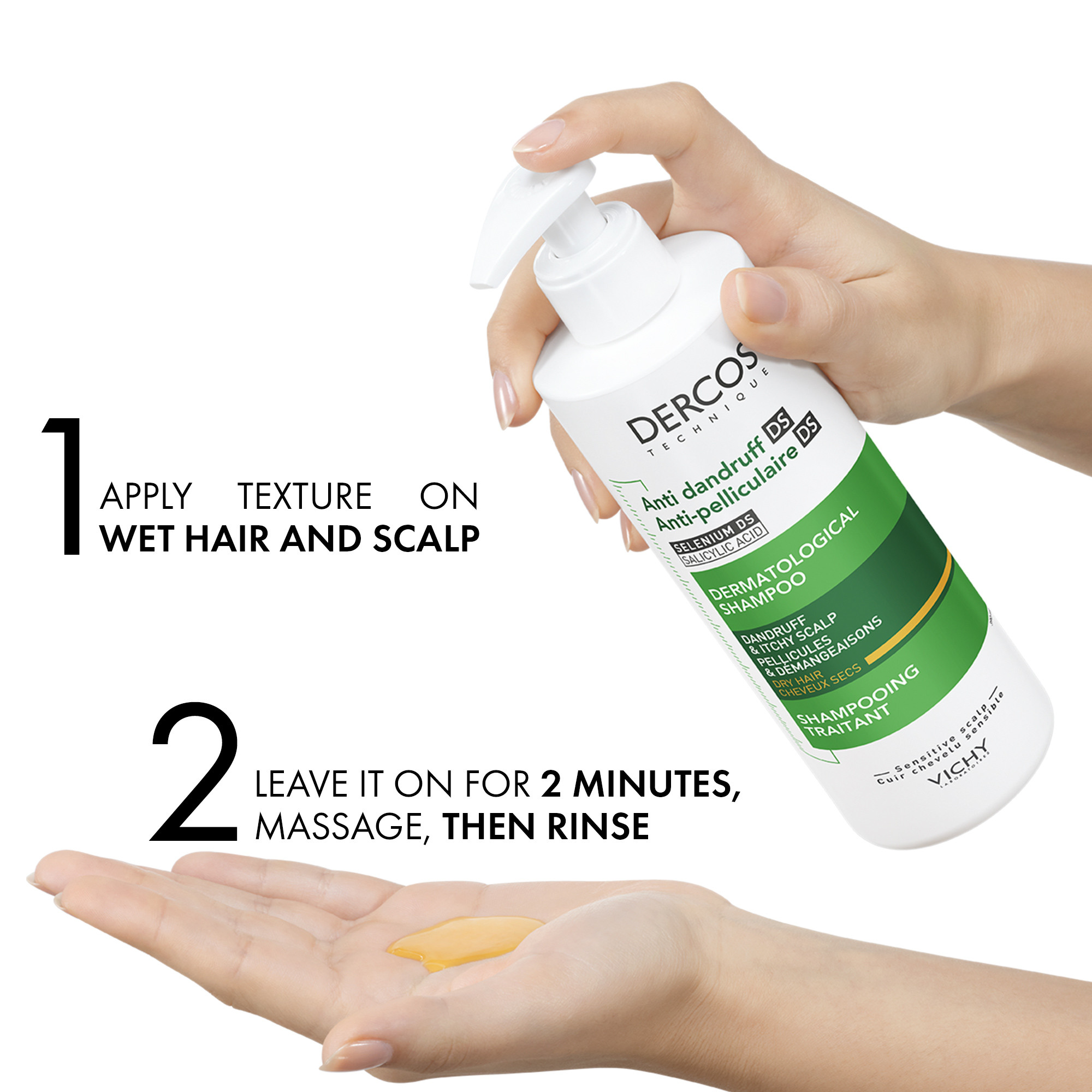 Vichy Dercos Technique Anti-Dandruff Shampoo Normal/Oily Hair 390 ml. (3)