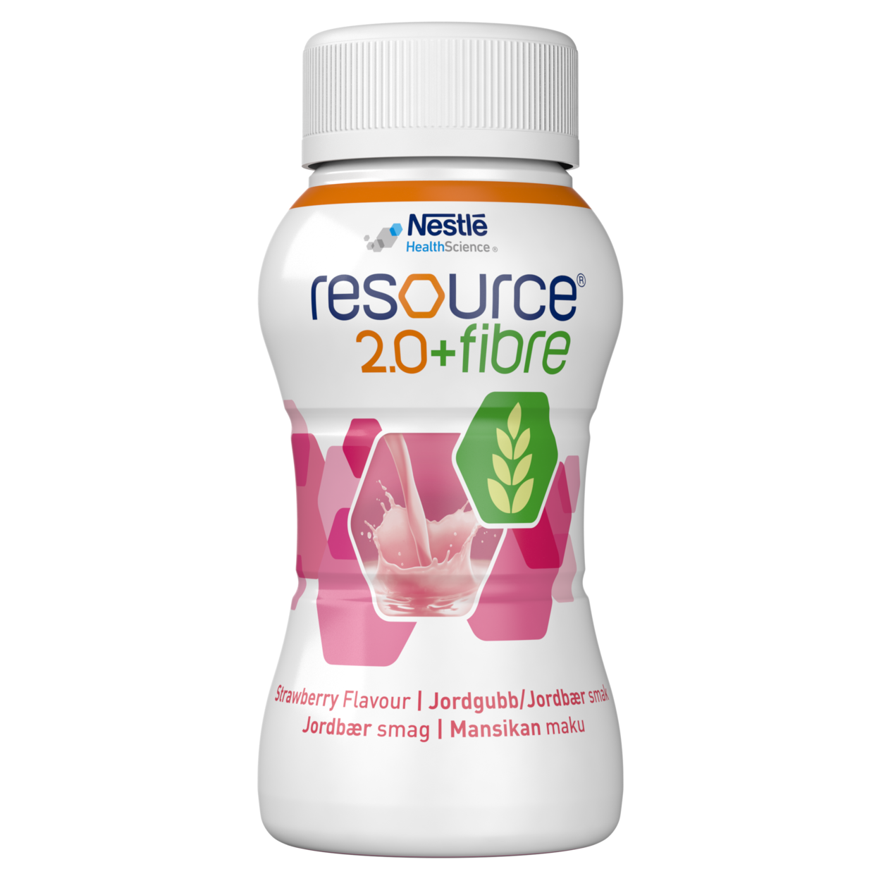 Resource 2.0 + trefjar jarðaberjabragð 4 x 200 ml.