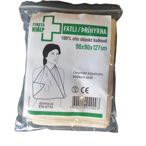 Fatli þríhyrningur með nælu