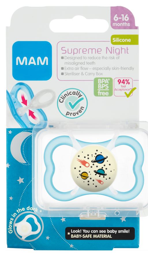 MAM Supreme nætursnuð 6-16 mán #3 litir (3)