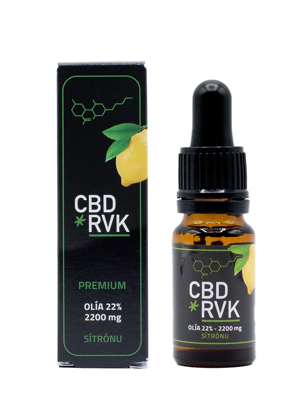 CBD RVK Premium CBD olía  +22% ( 25% ), 2200mg, 10 ml.  #sítrónu