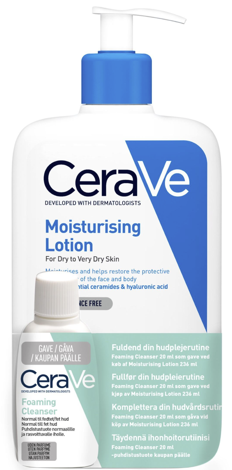 CeraVe Moisturising Lotion 236 ml. + Foaming Cleanser 20 ml.