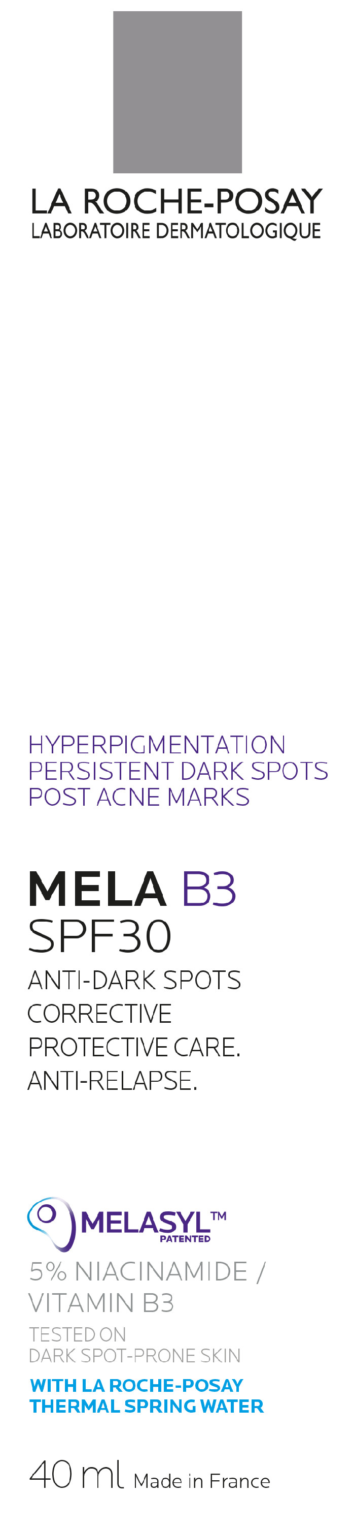La Roche-Posay MelaB3, SPF30, 40 ml. (1)