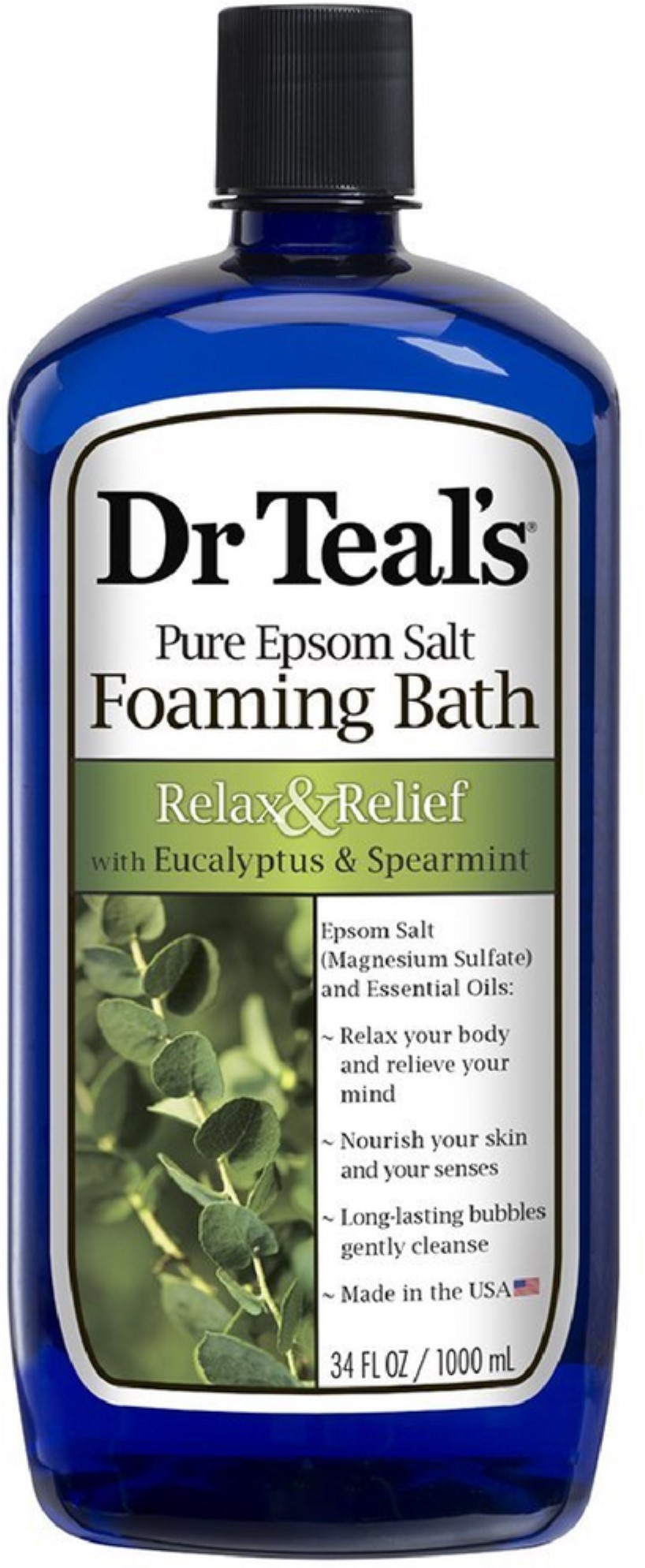 Dr. Teal's Foaming Bath Eucalyptus 1 líter