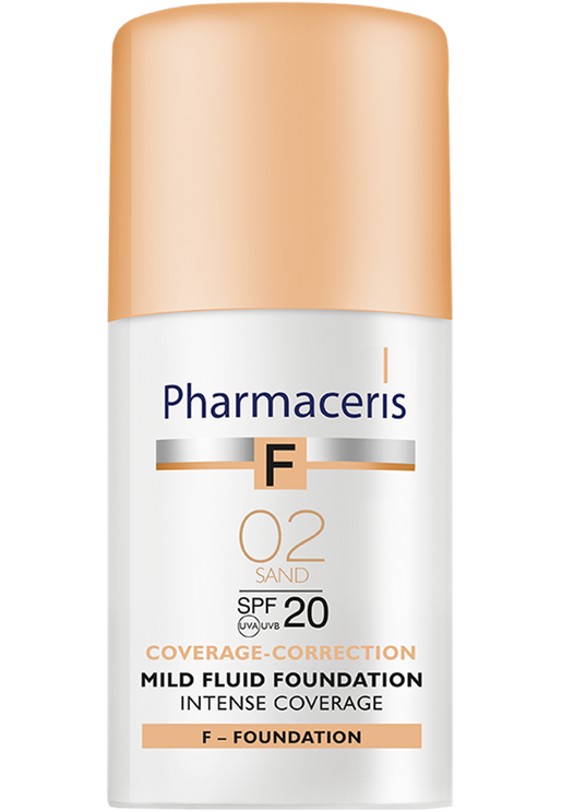 Pharmaceris F, Intense farði SPF20 sand no. 02, 30 ml.