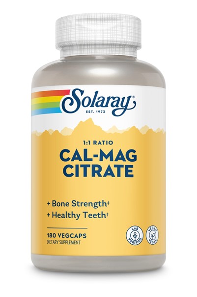 Solaray Cal-mag Citrate 1:1, 180 hylki