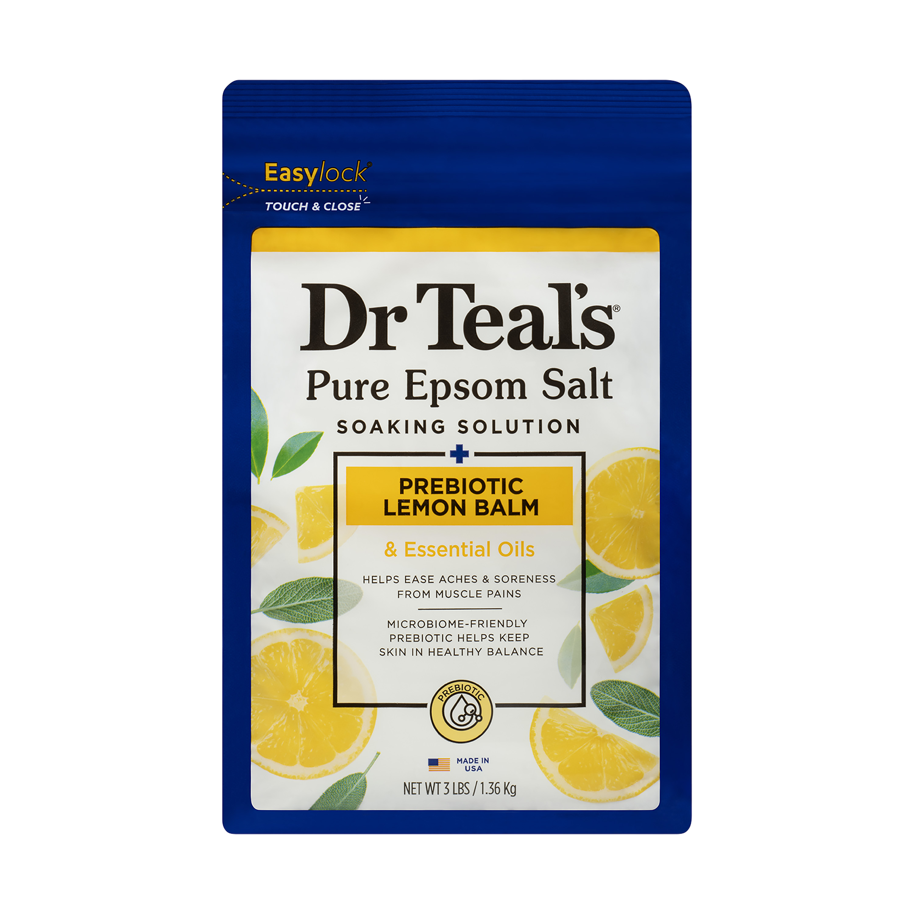Dr. Teals Prebiotic Lemon Balm & Sage Salts 1.36kg