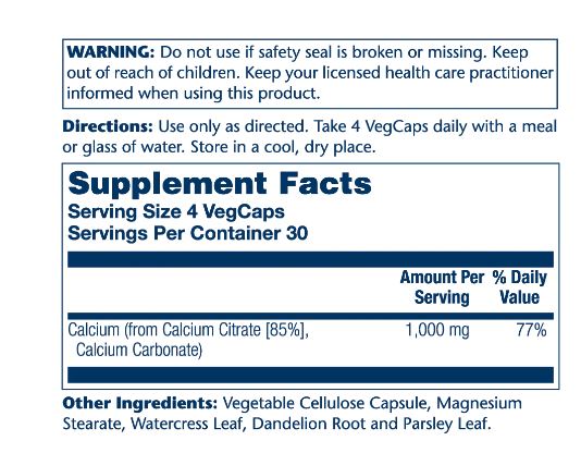 Solaray Calcium Citrate með Vitamin D-3, 90 hylki
