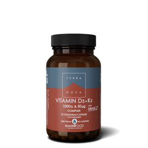 Terranova Vítamin D3 + K2, 1000iu & 50ug 50 hylki