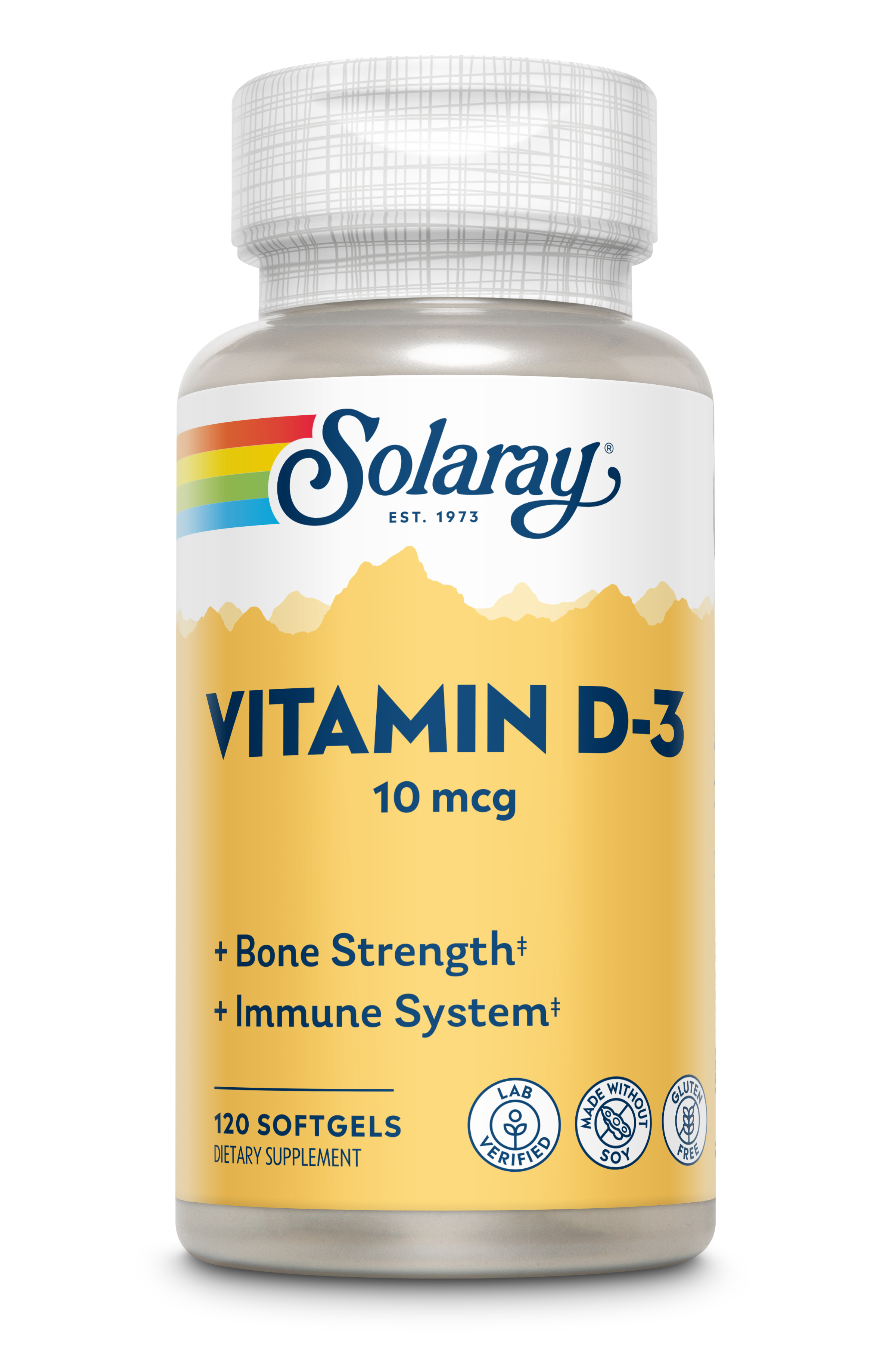 Solaray D-3 vitamin 30 mcg 400iu 120 hylki