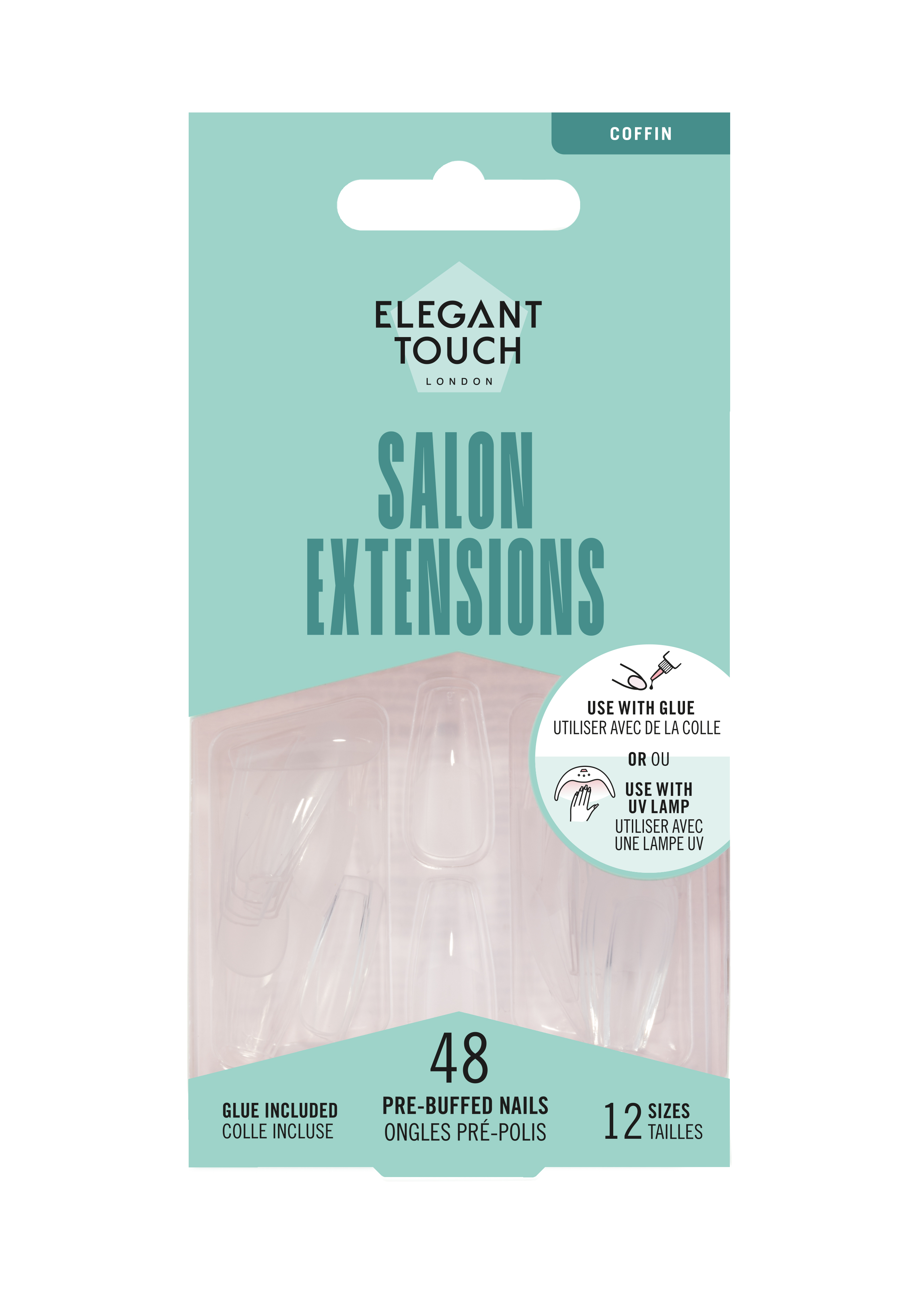 Elegant Touch gervineglur Salon Extensions Coffin