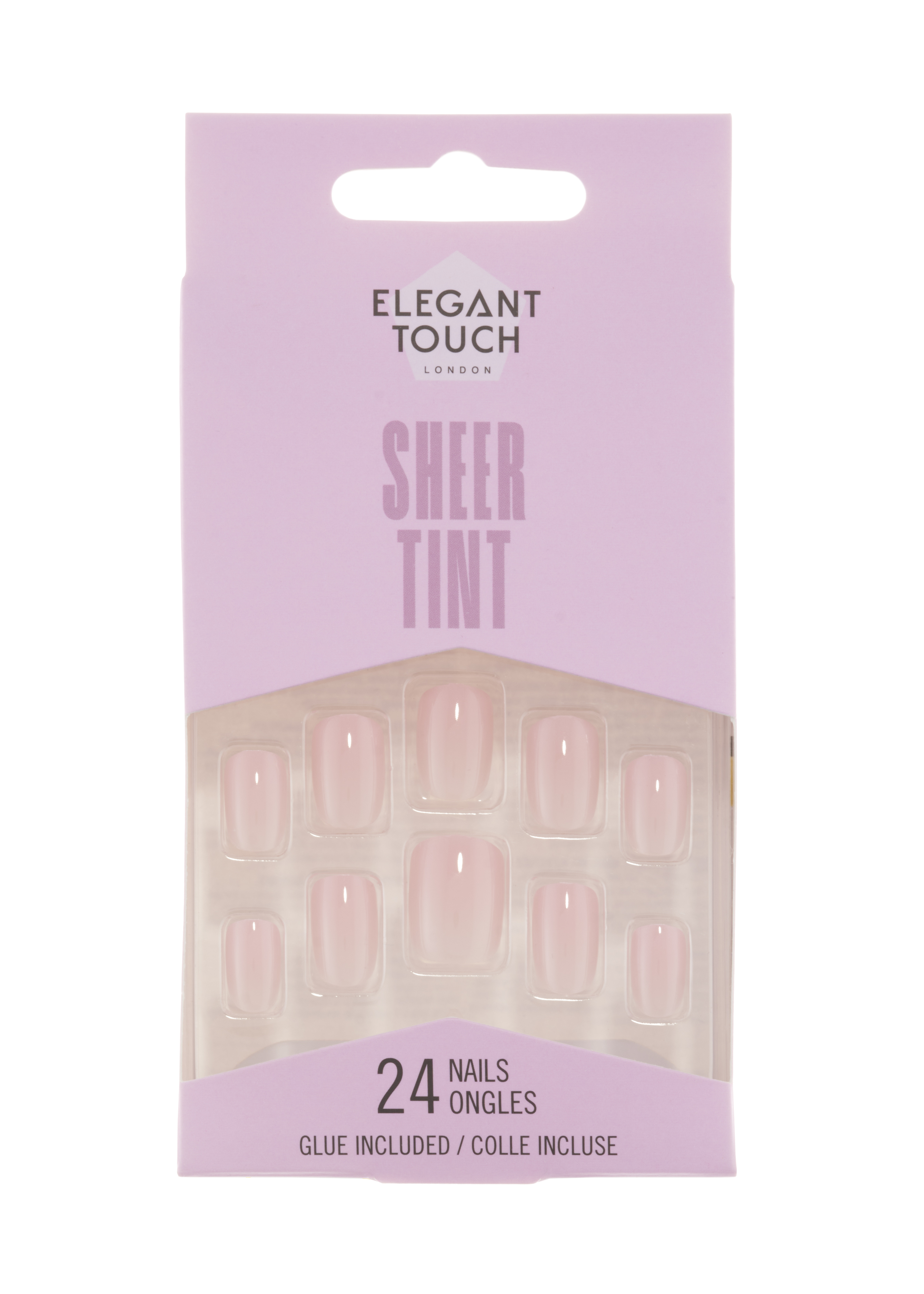 Elegant Touch gervineglur Sheer Tint Ballerina Pink (Squoval)