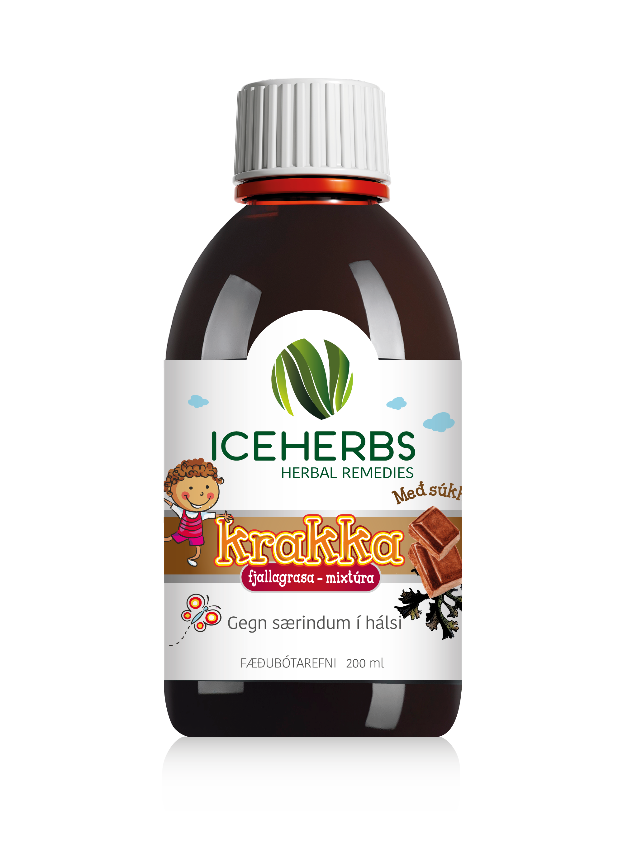Iceherbs krakkamixtúra súkkulaði 200 ml.